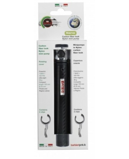 Nano Minipompa Nylon Carbon Look Nero