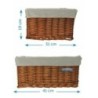 Cesto Cassetta Vimini Piccolo Con Fodera